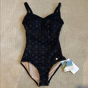 NWT Sunseeker Black One Piece Swimsuit